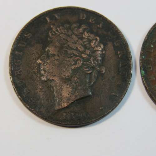 1826 Great Britain half penny - Lot of 2