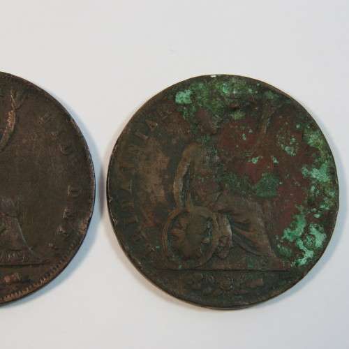 1826 Great Britain half penny - Lot of 2
