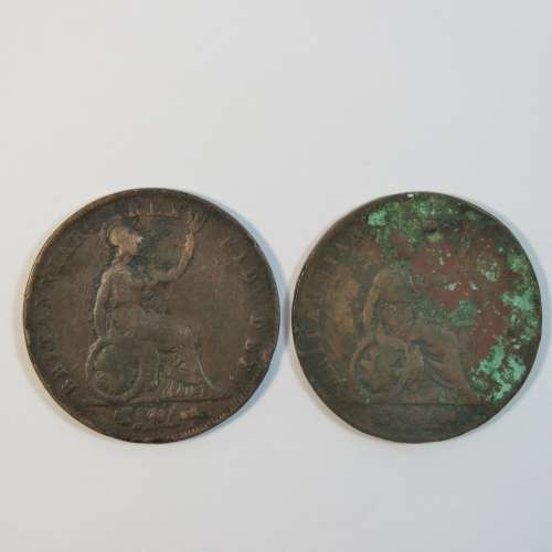 1826 Great Britain half penny - Lot of 2