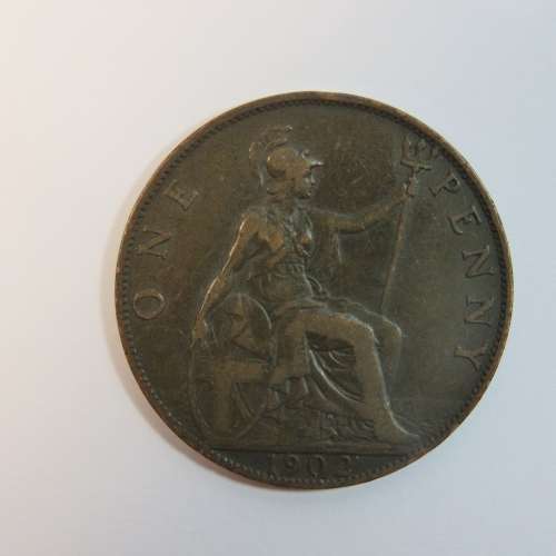 1902 Great Britain penny - VF