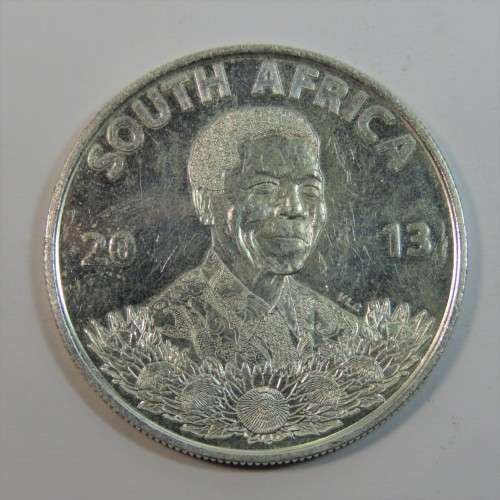 2013 Mandela silver protea R1 - Life of a legend