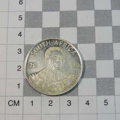 2013 Mandela silver protea R1 - Life of a legend