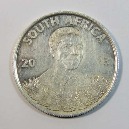 2013 Mandela silver protea R1 - Life of a legend