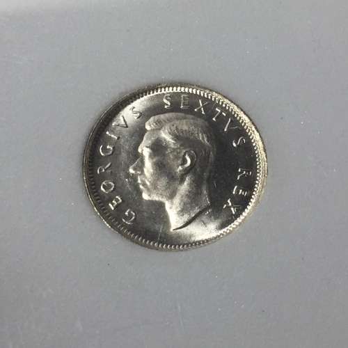 1952 South Africa 6 pence graded MS 67 by NNC - rare in MS 67