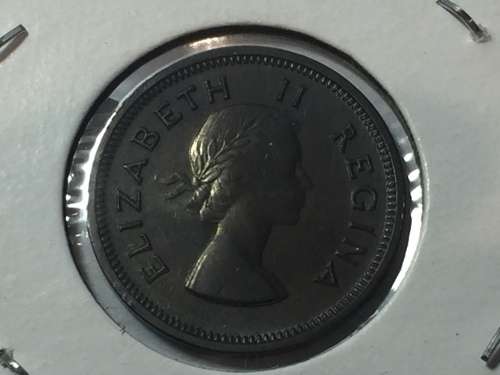 South Africa 1959 farthing DARK BROWN - AU+/UNC