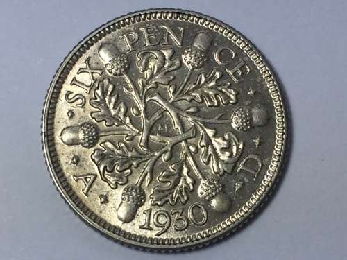 Great Britain 1930 sixpence UNC