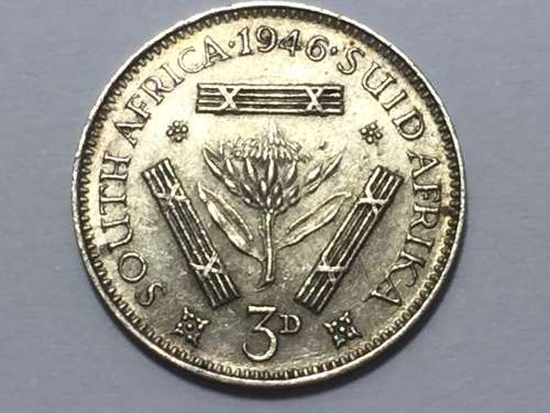 South Africa 1946 threepence AU