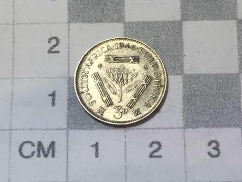 South Africa 1946 threepence AU