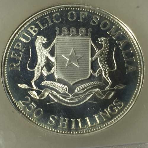 2000 Somalia Nelson Mandela 250 Shillings graded ( PL 63 Cameo ) Proof like 63 by SACGS