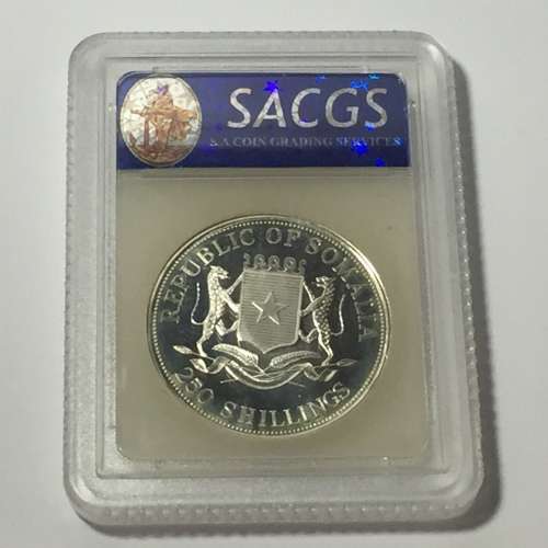 2000 Somalia Nelson Mandela 250 Shillings graded ( PL 63 Cameo ) Proof like 63 by SACGS