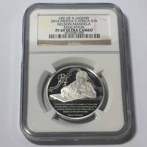 2014 Nelson Mandela Life of a legend graded PF 69 Ultra Cameo by NGC