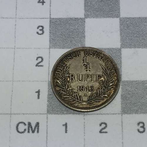 German East Africa 1913 A Quarter Rupie - XF