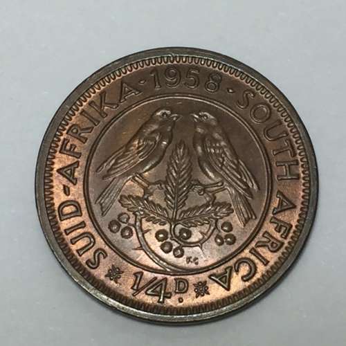 South Africa 1958 farthing UNC