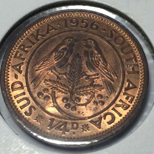 South Africa 1956 farthing UNC
