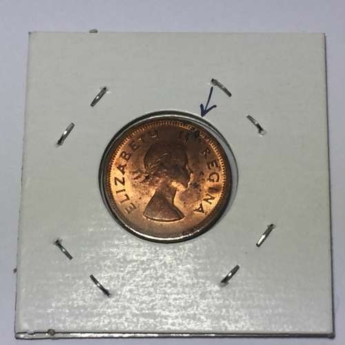 South Africa 1958 farthing AU / UNC - cracked die obverse