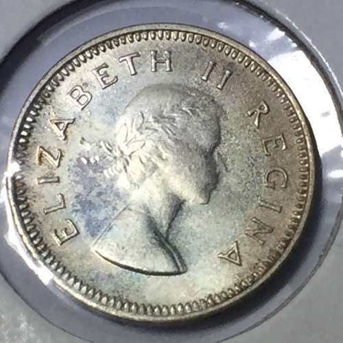 South Africa 1960 UNC 3d - a top coin - low mintage very scarce