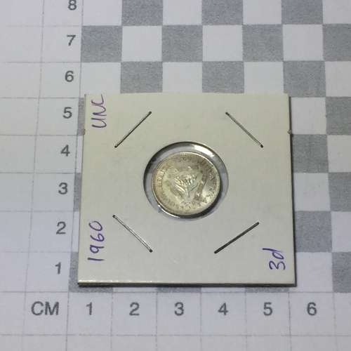 South Africa 1960 UNC 3d - a top coin - low mintage very scarce