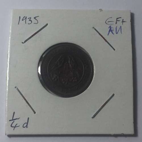 South Africa 1935 Farthing EF+ / AU Low Mintage
