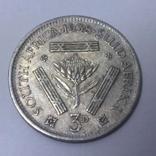 South Africa 1938 threepence XF