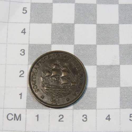 1934 South Africa half penny - VF+ - Excellent coin