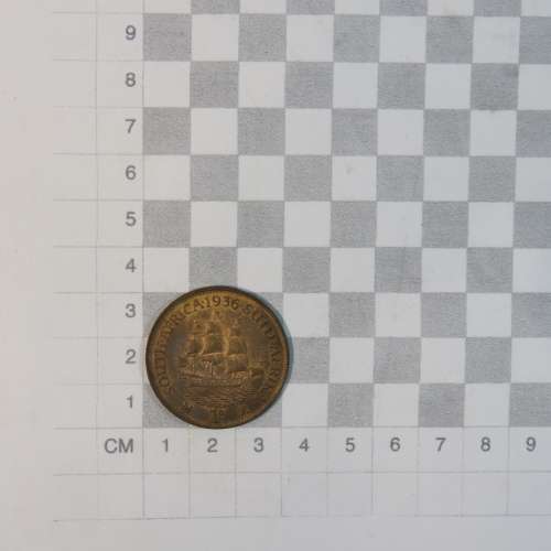 1936 South Africa penny - UNC