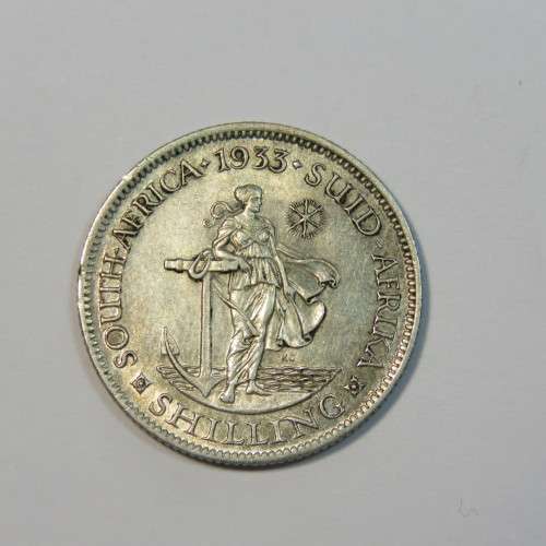 1933 South Africa shilling - VF - Scarce