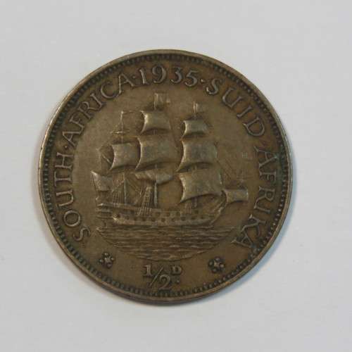 1935 SAU half penny - Bronze - VF+ - Book value of R600