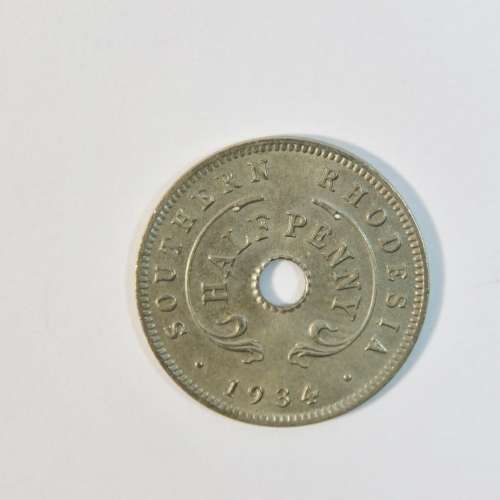 1934 Southern Rhodesia half penny - UNC