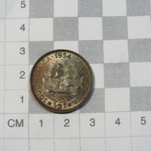 1954 South Africa half penny - UNC - Scarce - Excellent coin