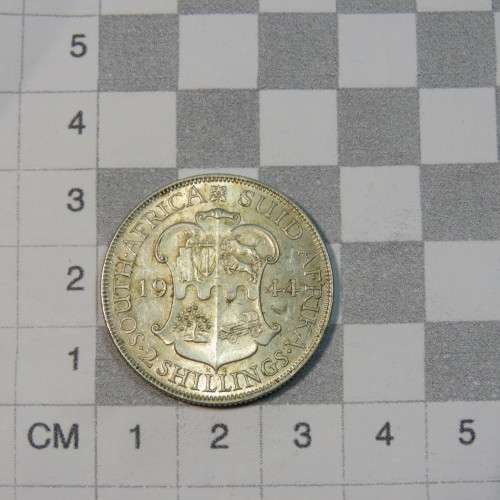 1944 South Africa two shilling - EF - Scarce