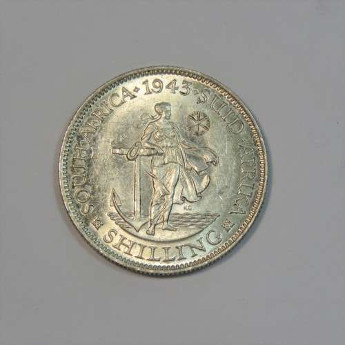 1943 South Africa shilling - UNC - Brilliant