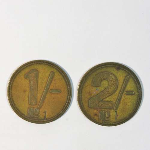 O.G and Co 1s and 2s tokens overstamped 1
