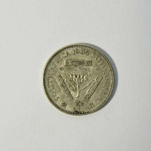 1935 South Africa threepence - EF+