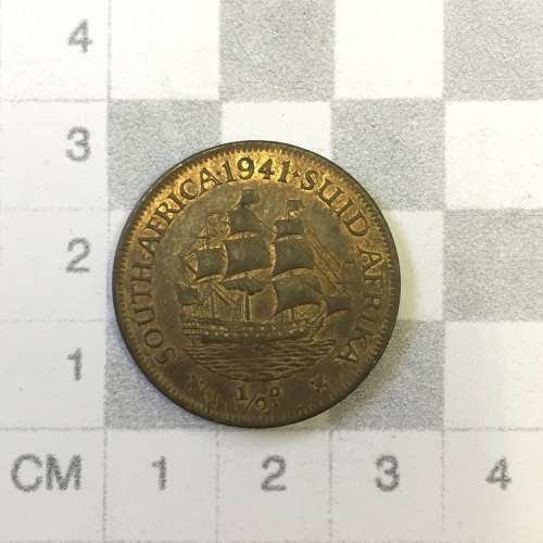 1941 SA Union half penny with mint lustre AU+
