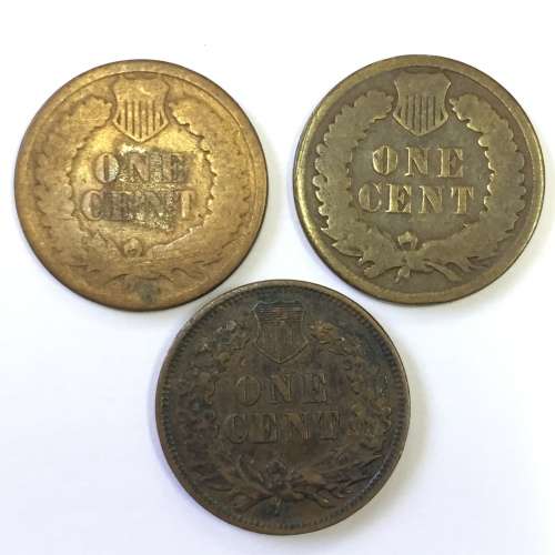 Lot of 2 x 1880 and 1904 USA Indian Head one cents