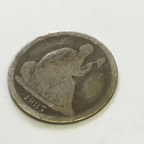 1837 USA half dime - small date - no stars