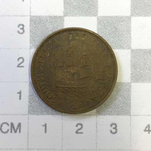 1955 SA Union half penny AU+