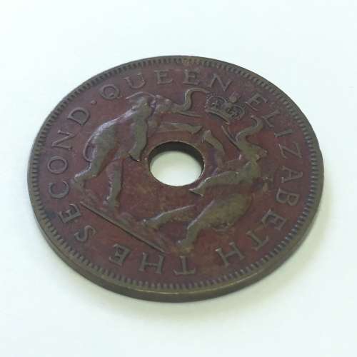 1957 Rhodesia and Nyasaland Penny red