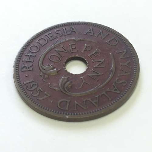 1957 Rhodesia and Nyasaland Penny red