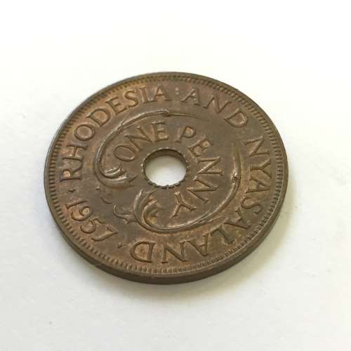 1957 Rhodesia and Nyasaland penny Uncirculated