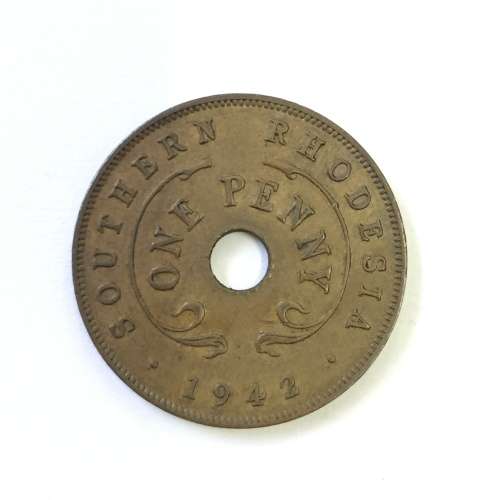 1942 Southern Rhodesia bronze penny XF
