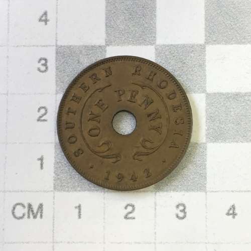 1942 Southern Rhodesia bronze penny XF