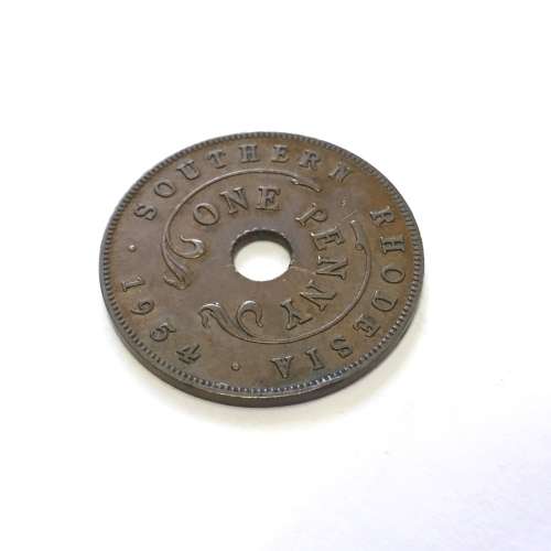 1954 Southern Rhodesia bronze penny VF+
