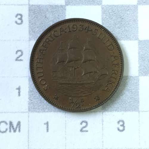 1934 SA Union Half Penny AU