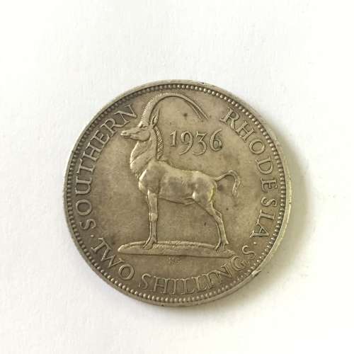 1936 Southern Rhodesia Two Shilling VF+