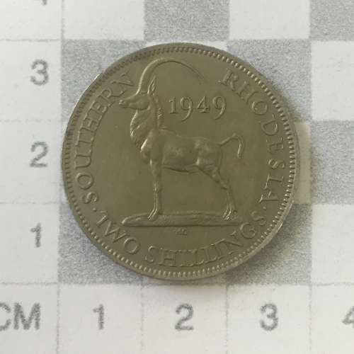 1949 Southern Rhodesia Two shilling AU