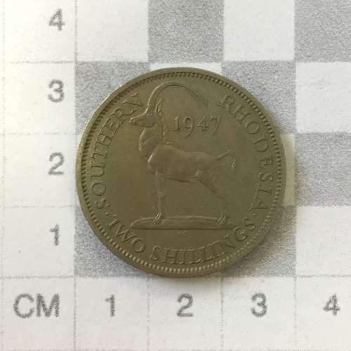 1947 Southern Rhodesia Two shilling XF
