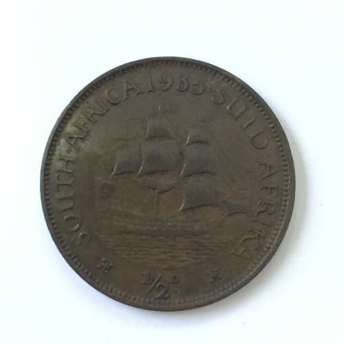 1935 SA Union half penny