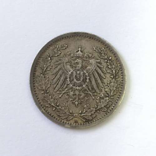 1906 German Empire half mark ``A`` mintmark - XF+