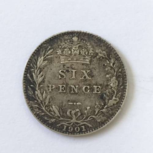 1901 Great Britain victorian sixpence aXF